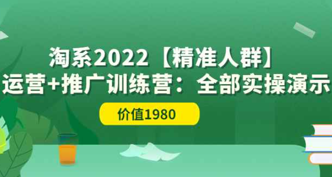 淘系2022【精准人群】运营+推广训练营：全部实操演示（价值1980）（淘工作淘宝运营训练营）