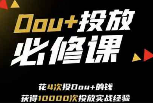 Dou+投放必修课，花4次投Dou+的钱，获得10000次投放实战经验（dou+投放效果很好还要继续投吗）